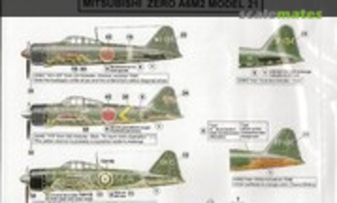 1:72 Mitsubishi Zero A6M2 Model 21 (Berna Decals BD 72-36) BD 72-36