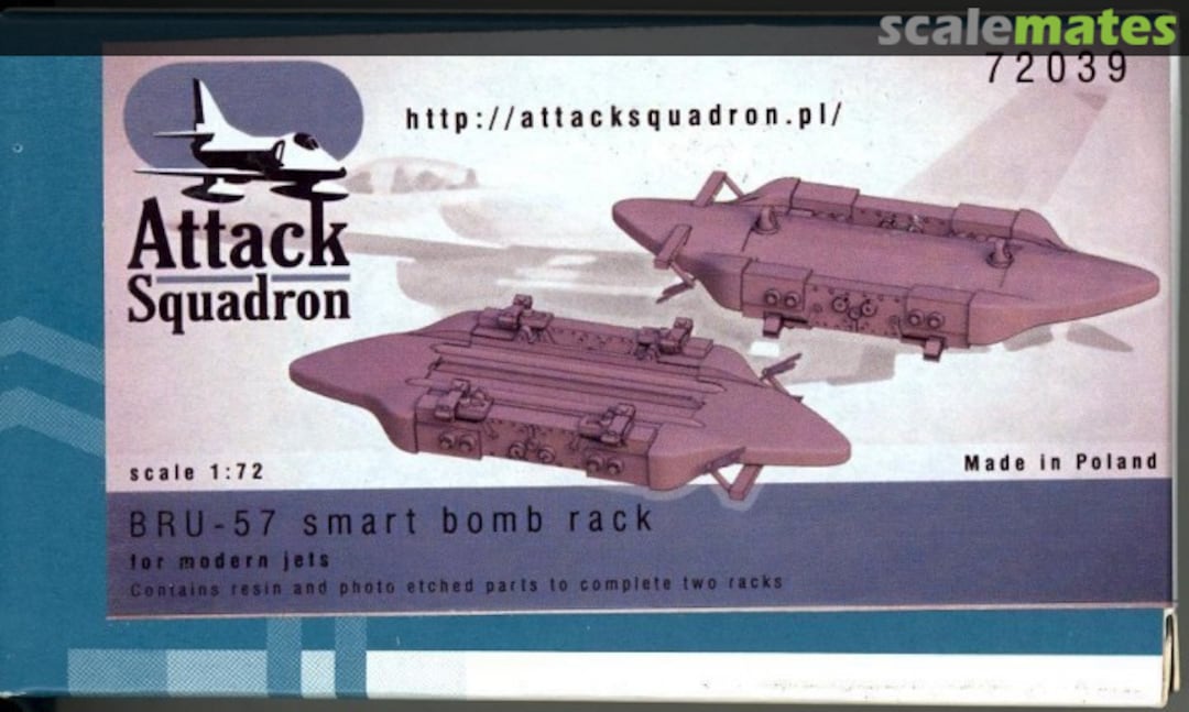 Boxart BRU-57 canted Vertical Ejector Rack (cVER) 2 pcs 72039 Attack Squadron Boxart BRU-57 canted Vertical Ejector Rack (cVER) 2 pcs 72039 Attack Squadron