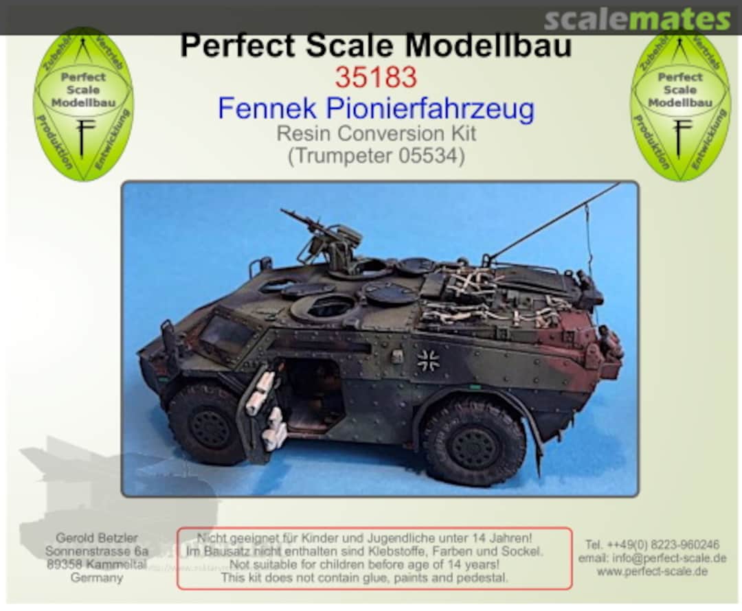 Boxart Fennek Pionierfahrzeug conversion 35183 Perfect Scale Modellbau Boxart Fennek Pionierfahrzeug conversion 35183 Perfect Scale Modellbau