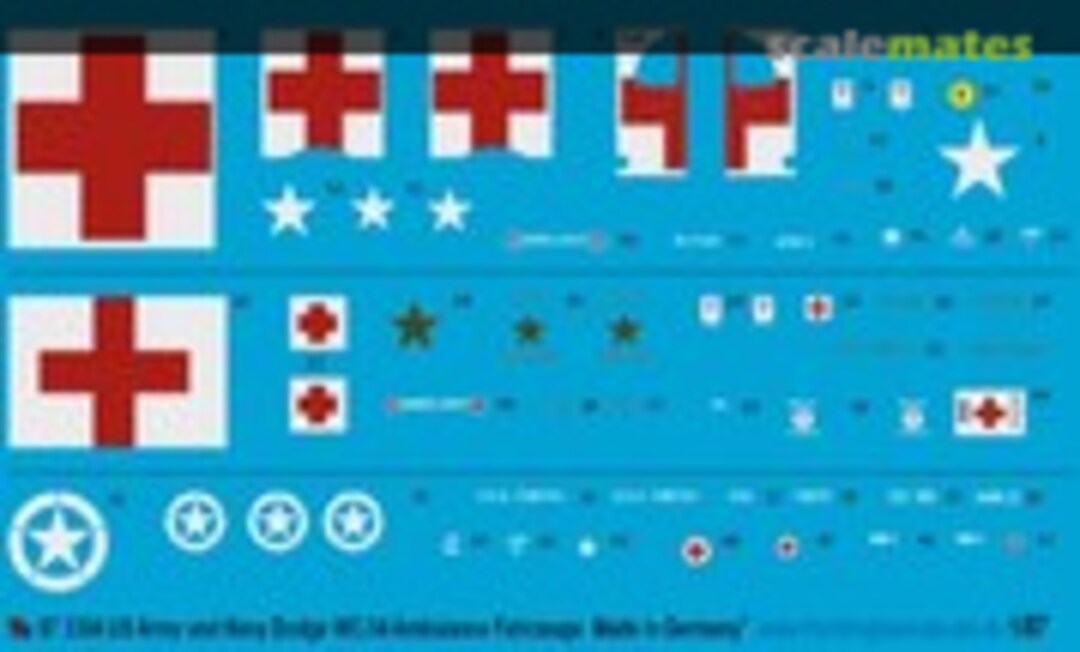 1:87 US Army and Navy Dodge WC-54 ambulance (Peddinghaus-Decals 87 3304) 87 3304