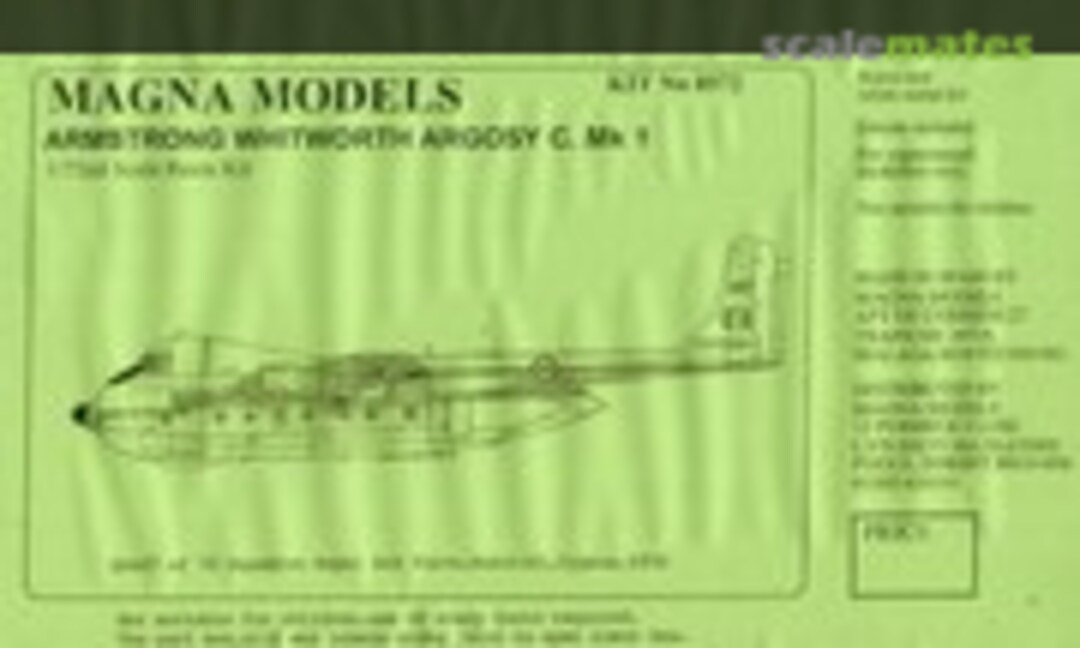 1:72 Armstrong Whitworth Argosy C. Mk1 (Magna Models 8572)