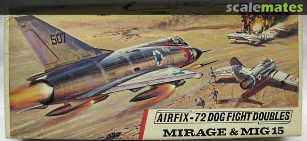 Boxart Mirage & MiG-15 D363F Airfix Boxart Mirage & MiG-15 D363F Airfix