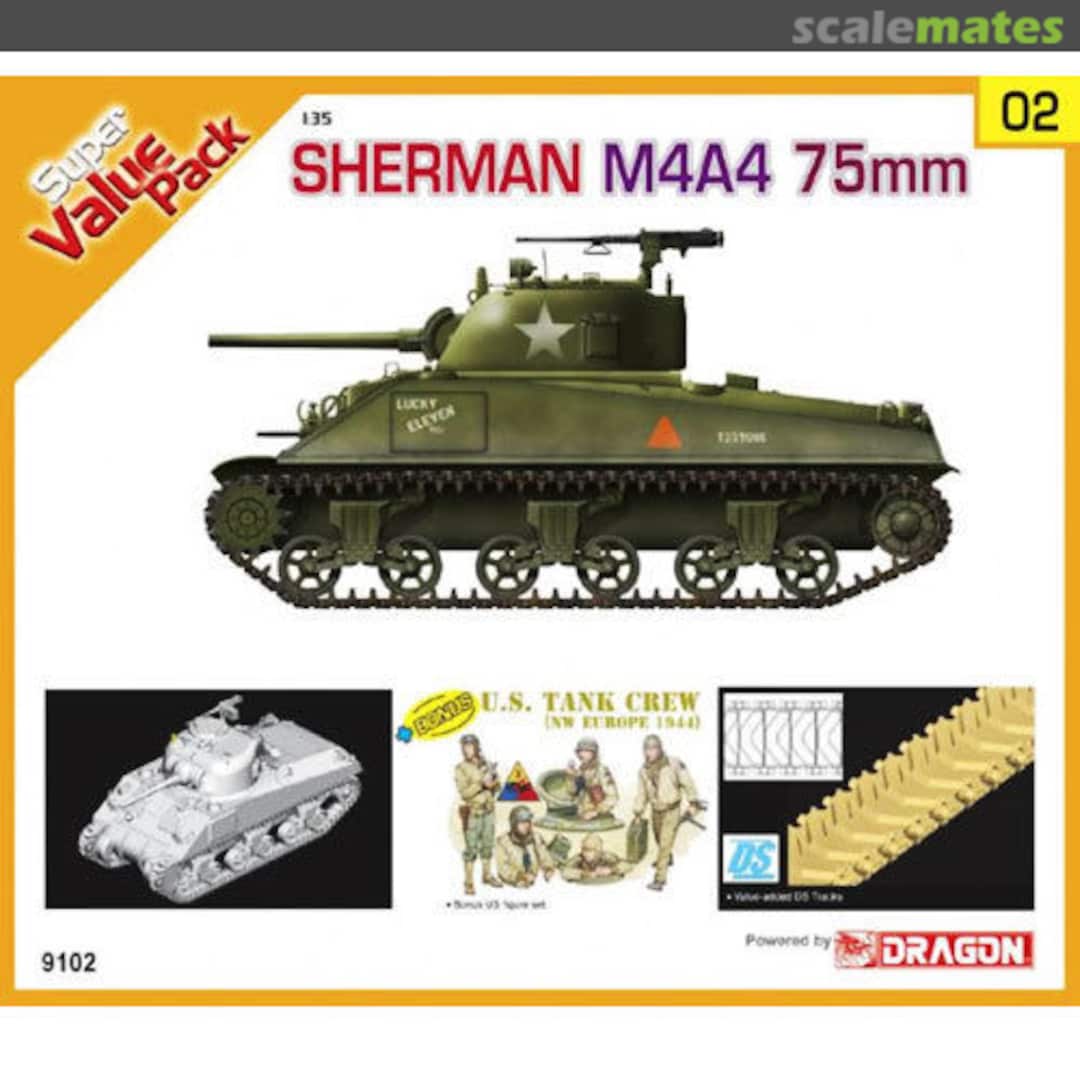Boxart Sherman M4A4 75mm 9102 Cyber Hobby Boxart Sherman M4A4 75mm 9102 Cyber Hobby