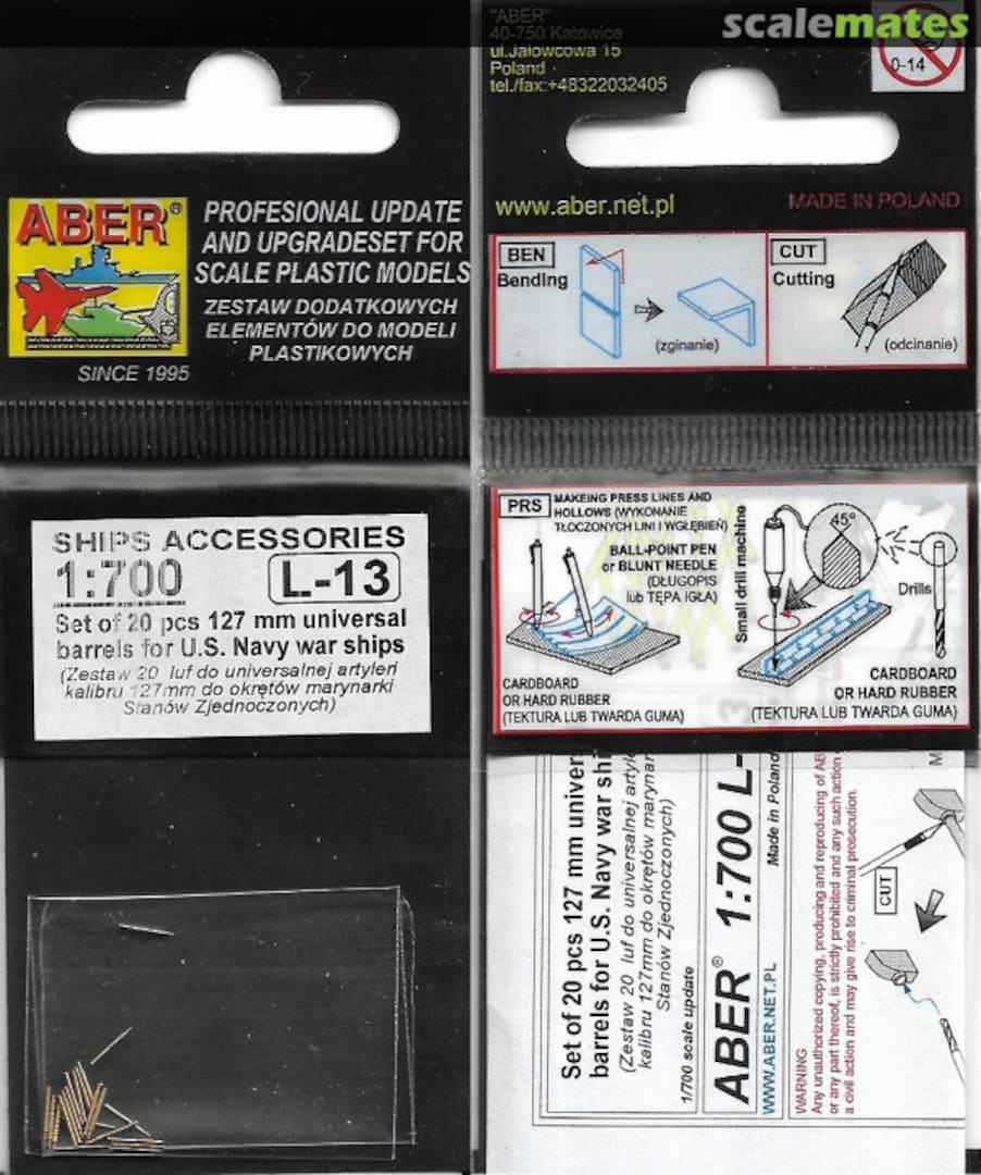 Boxart 127 mm (5 inch) Universal Barrels for US Navy Ships 700L13 Aber