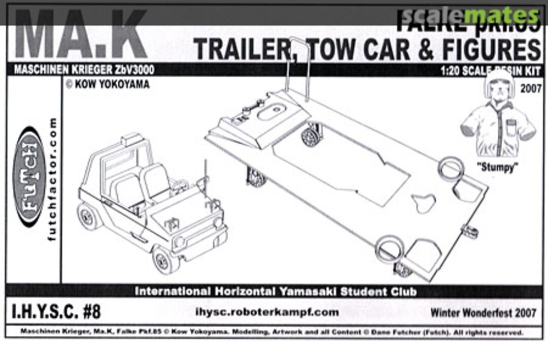 Boxart Falke pkf.85 Trailer, Tow Car & Figures I.H.Y.S.C. #8 Futch Factor