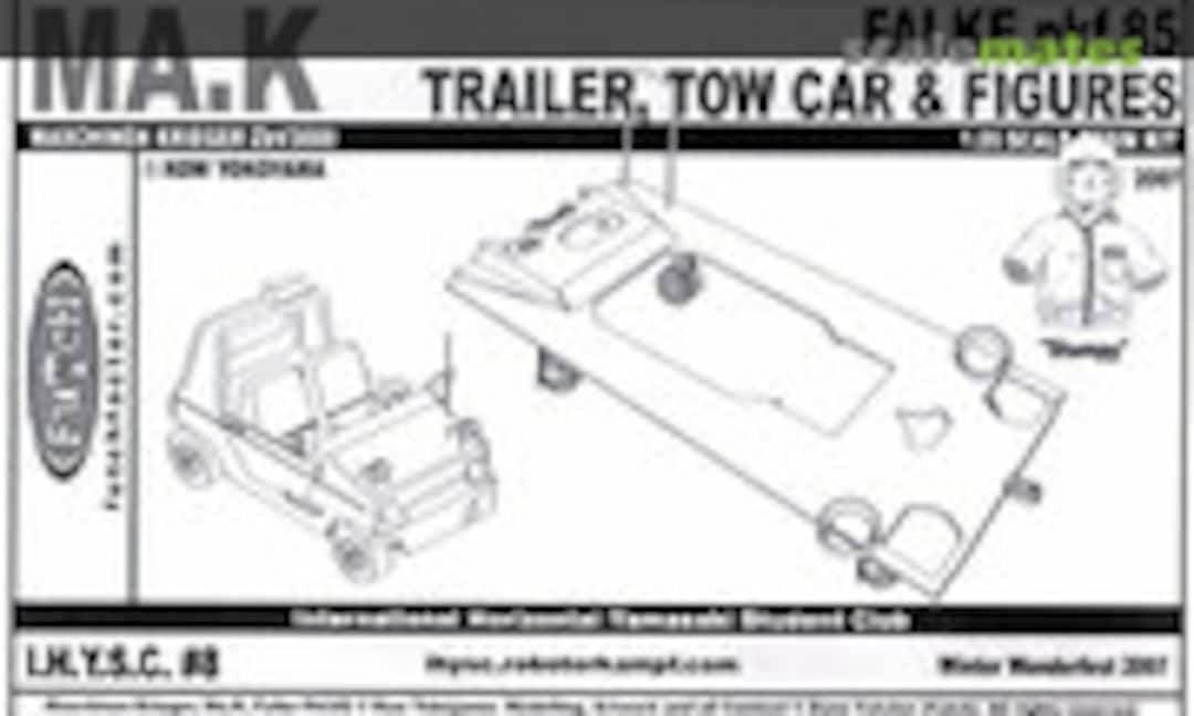 1:20 Falke pkf.85 Trailer, Tow Car & Figures (Futch Factor I.H.Y.S.C. #8) I.H.Y.S.C. #8