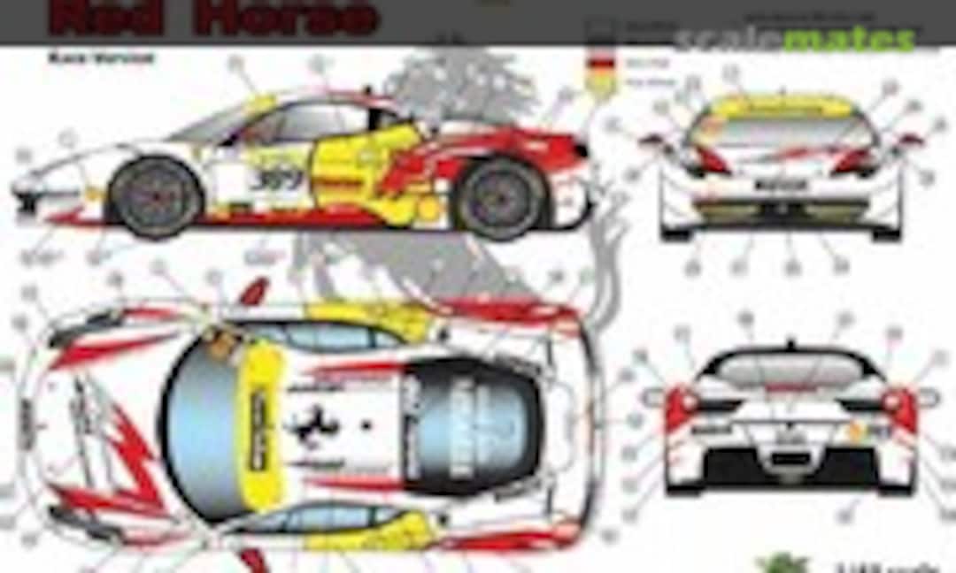 1:24 Ferrari 458 "Red Horse" (2ème version) (FFSMC Productions C 24-021) C 24-021