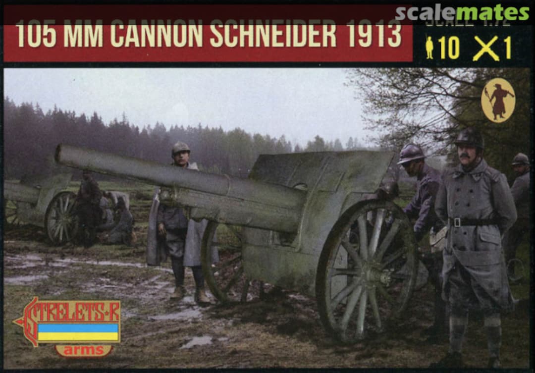 Boxart 105mm Cannon Schneider 1913 A015 Strelets-R Boxart 105mm Cannon Schneider 1913 A015 Strelets-R
