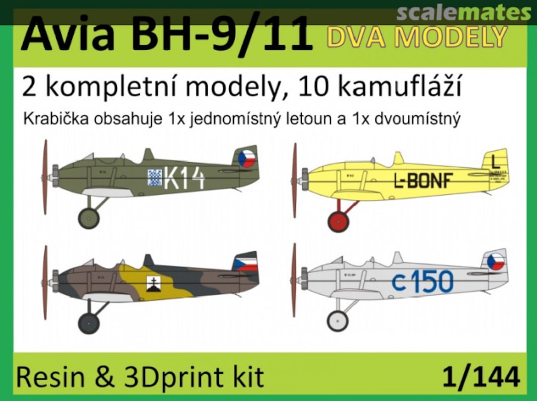 Boxart Avia BH-9/11 2in1 (single-seat + two-seat) VZ44003 ViZi models Boxart Avia BH-9/11 2in1 (single-seat + two-seat) VZ44003 ViZi models