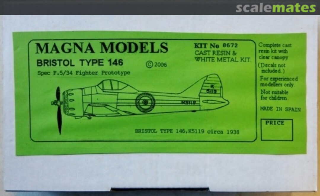 Boxart Bristol Type 146 8672 Magna Models Boxart Bristol Type 146 8672 Magna Models