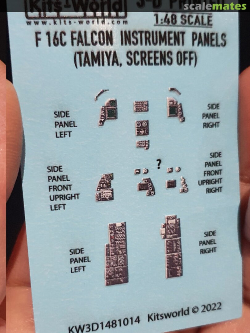 Boxart F-16C Falcon Instrument Panels KW3D1481014 Kits-World Boxart F-16C Falcon Instrument Panels KW3D1481014 Kits-World