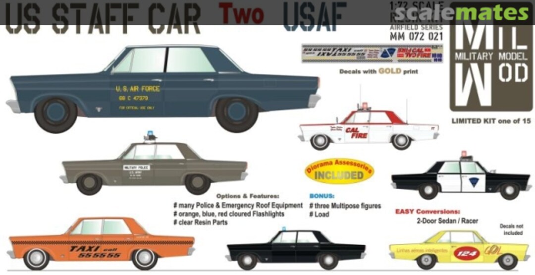 Boxart US Staff Car Two USAF MM 072 021 Mil Mod Boxart US Staff Car Two USAF MM 072 021 Mil Mod