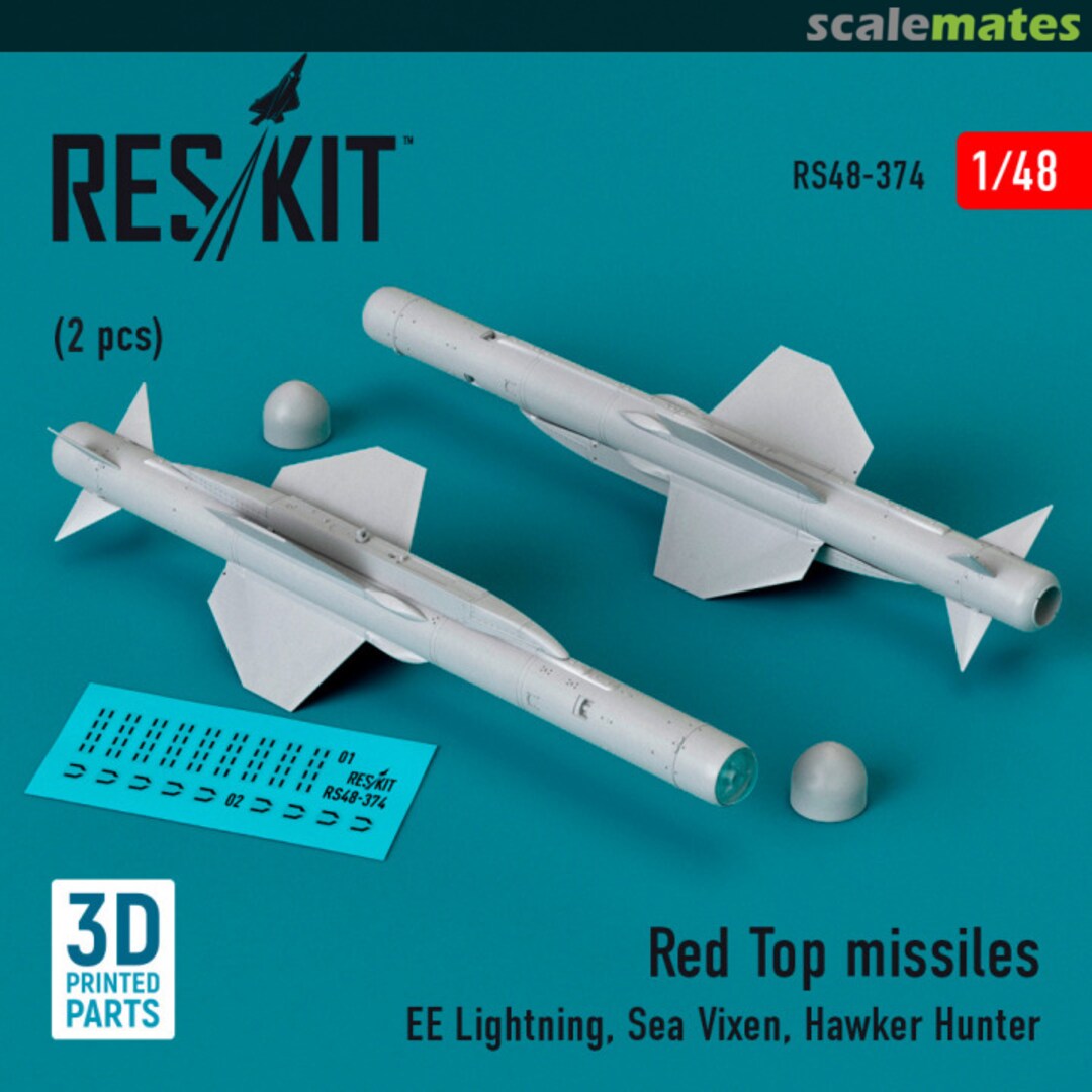 Boxart Red Top missiles RS48-0374 ResKit Boxart Red Top missiles RS48-0374 ResKit