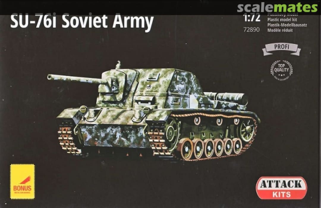 Boxart SU-76I Soviet Army 72890 Attack Hobby Kits Boxart SU-76I Soviet Army 72890 Attack Hobby Kits
