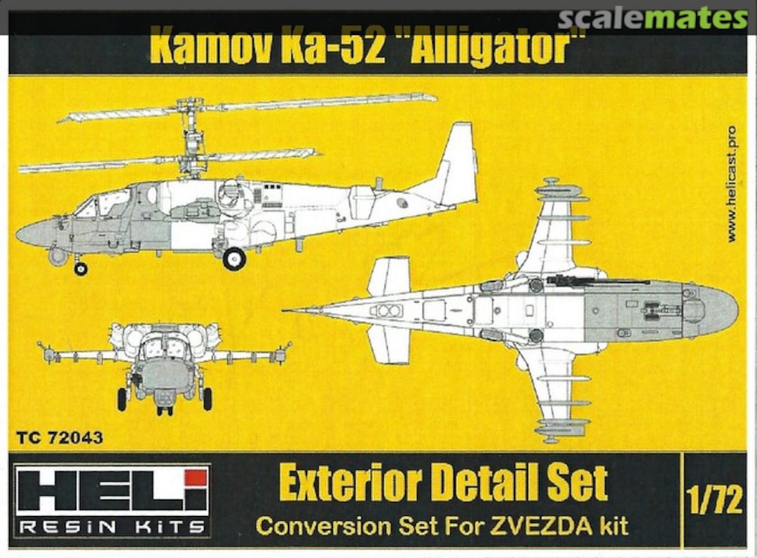 Boxart Kamov Ka-52 "Alligator" TC72043 HELI Resin Kits Boxart Kamov Ka-52 "Alligator" TC72043 HELI Resin Kits