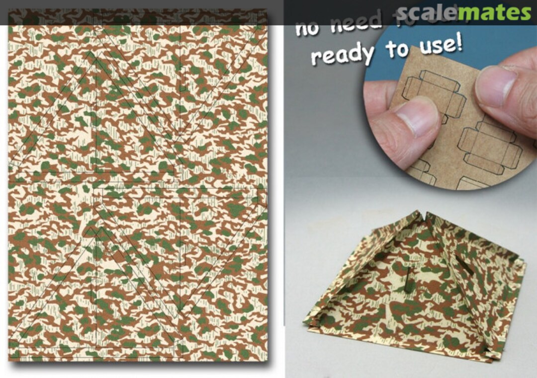 Boxart WWII German Army Shelter Tent #1 (Brown Camouflage) (Pre-cut Paper) PPA3078 J's Work Boxart WWII German Army Shelter Tent #1 (Brown Camouflage) (Pre-cut Paper) PPA3078 J's Work