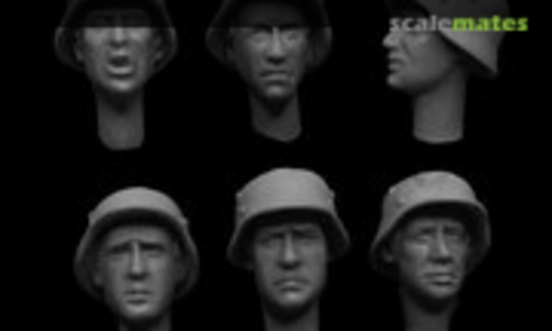 1:35 German WW2 Helmet Heads (Firestorm Models FSH3503) FSH3503
