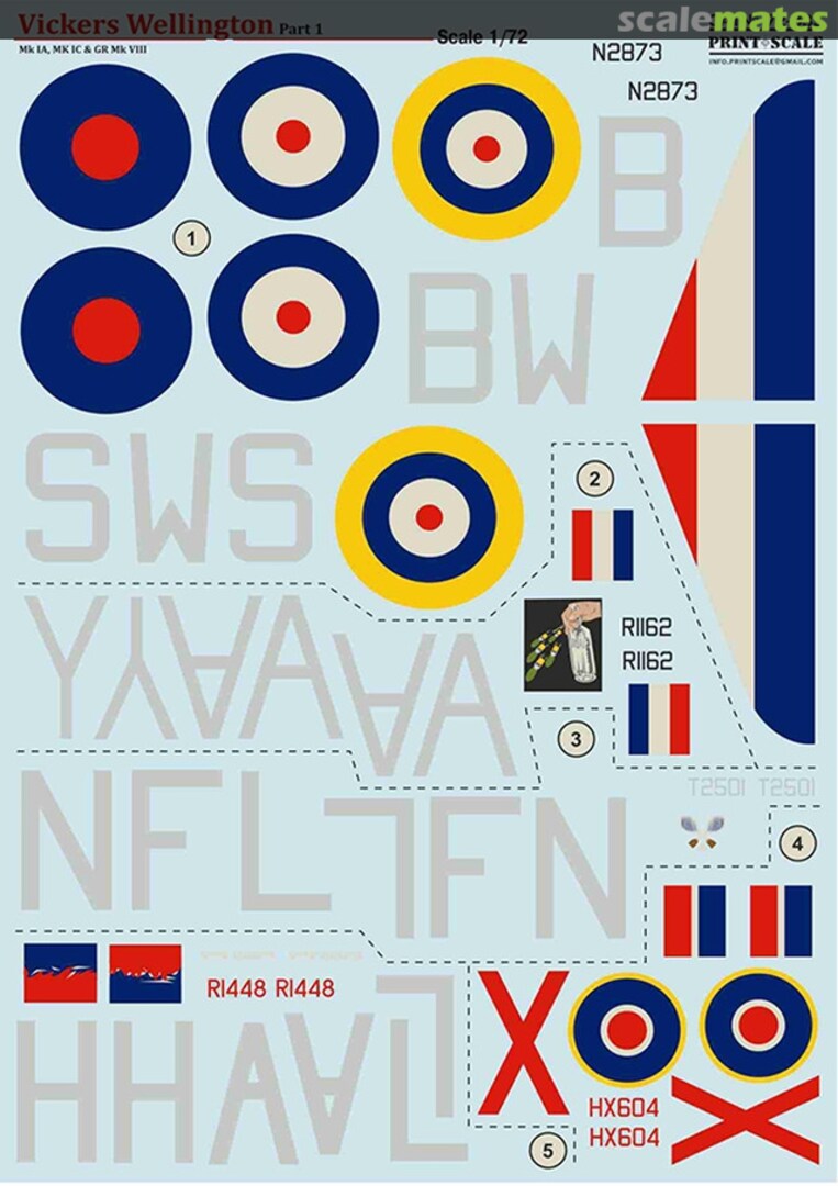 Boxart Vickers Wellington Part 1 The complete set 1,5 sheets 72-335 Print Scale Boxart Vickers Wellington Part 1 The complete set 1,5 sheets 72-335 Print Scale