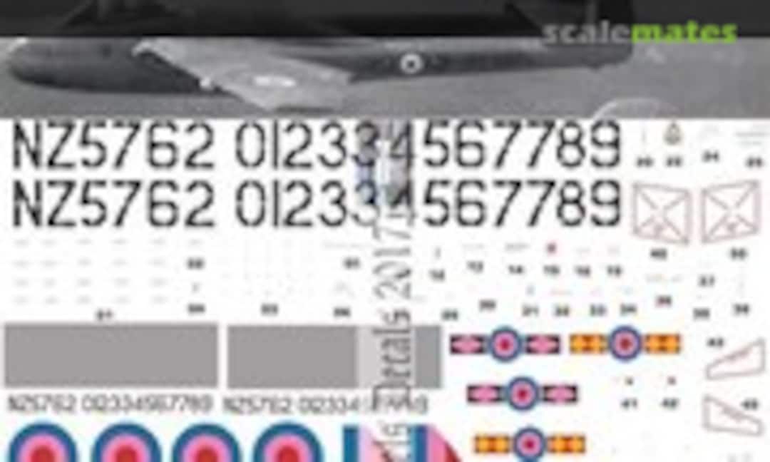 1:144 RNZAF Vampire FB5 1950s camo scheme (Oldmodels Decals OMD1184A) OMD1184A