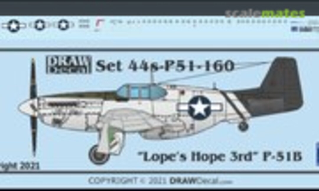 1:144 “Lope’s Hope 3rd” P-51B (Draw Decal 44-P51-160) 44-P51-160