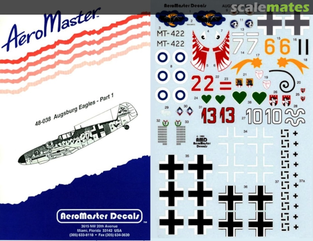 Boxart Augsburg Eagles - Part 1 48-038 AeroMaster Boxart Augsburg Eagles - Part 1 48-038 AeroMaster