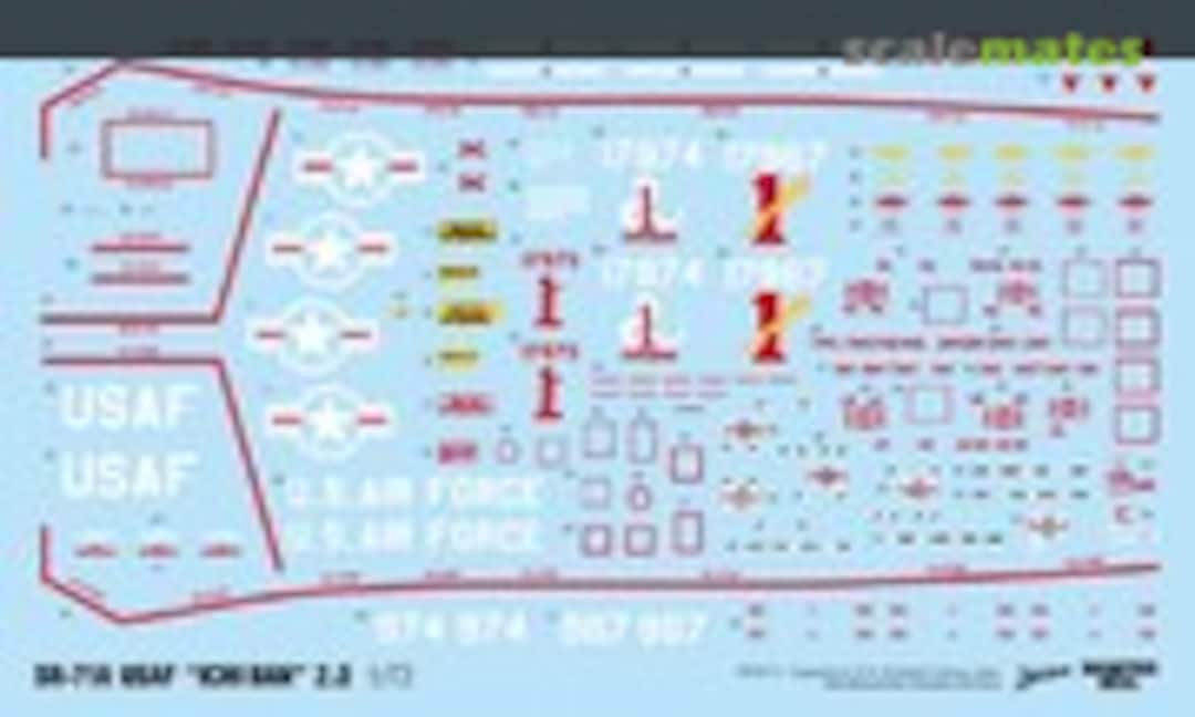 1:72 SR-71A USAF "ICHI BAN" 2.0 (Rocketeer Decal RD72010) RD72010