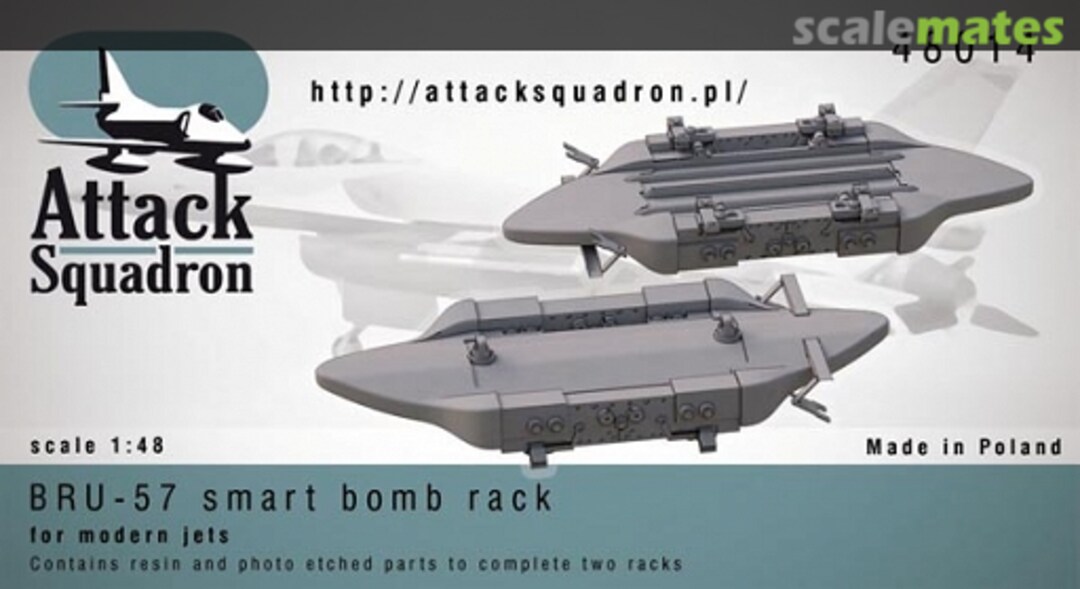 Boxart BRU-57 canted Vertical Ejector Rack (cVER) 2 pcs 48014 Attack Squadron Boxart BRU-57 canted Vertical Ejector Rack (cVER) 2 pcs 48014 Attack Squadron
