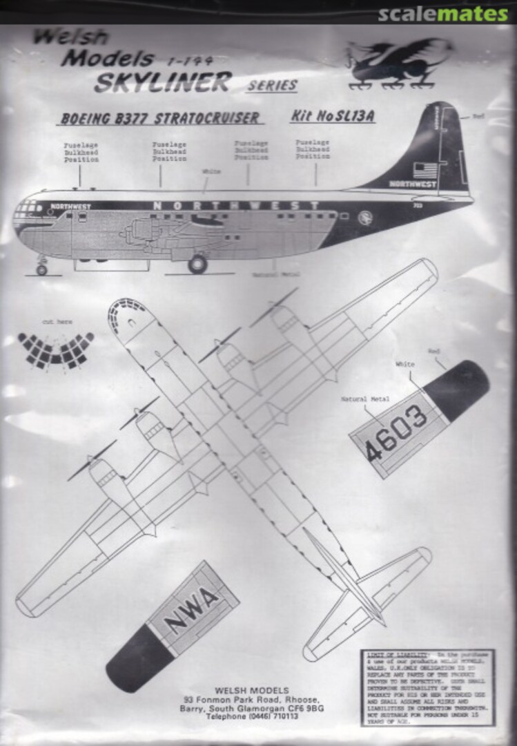 Boxart Boeing B377 Stratocruiser SL013A Welsh Models Boxart Boeing B377 Stratocruiser SL013A Welsh Models
