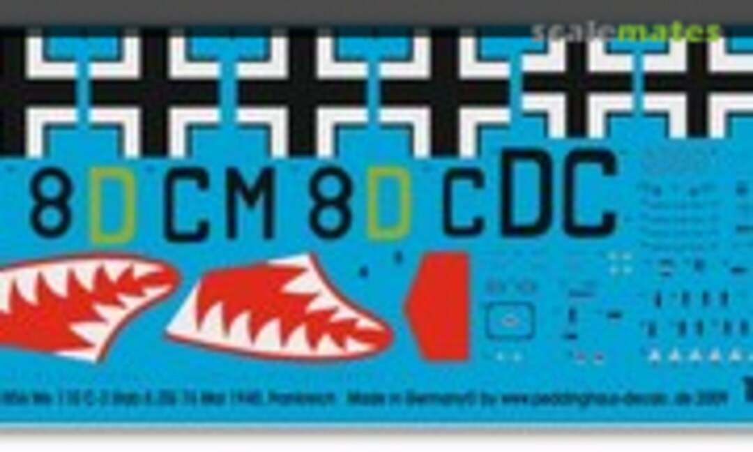 1:72 Me 110 C-3 Stab II./ZG 76 Mai 1940, Frankreich (Peddinghaus-Decals EP 1856) EP 1856