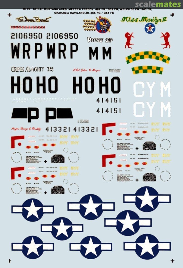 Boxart P-51B/D Mustang Aces of the 8th AF 48-19 SuperScale International