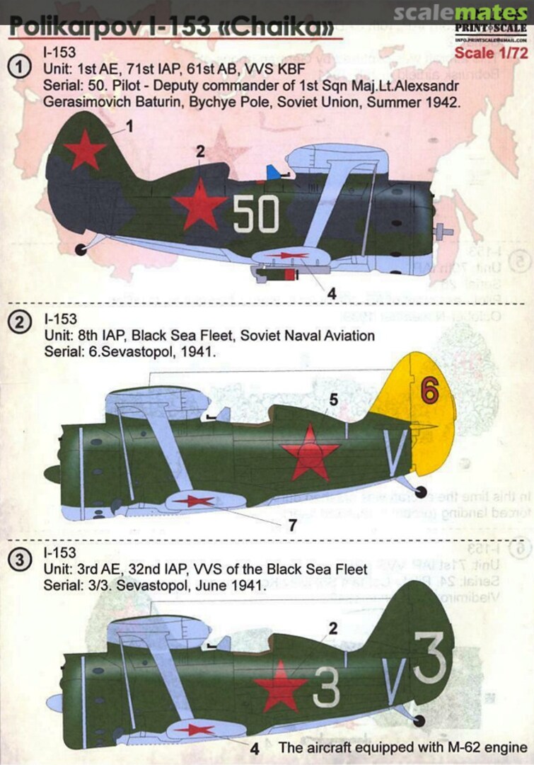 Boxart Polikarpov I-153 Chaika 72-338 Print Scale Boxart Polikarpov I-153 Chaika 72-338 Print Scale