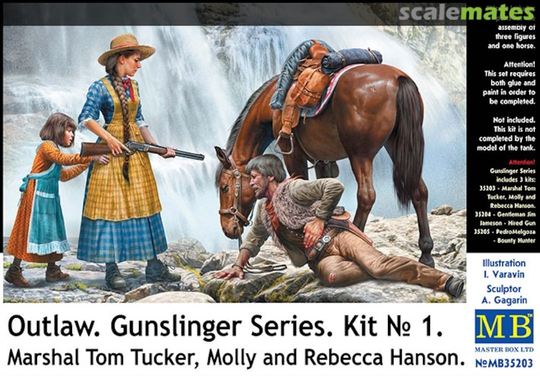 Boxart Marshal Tom Tucker, Molly and Rebecca Hanson MB35203 Master Box Boxart Marshal Tom Tucker, Molly and Rebecca Hanson MB35203 Master Box