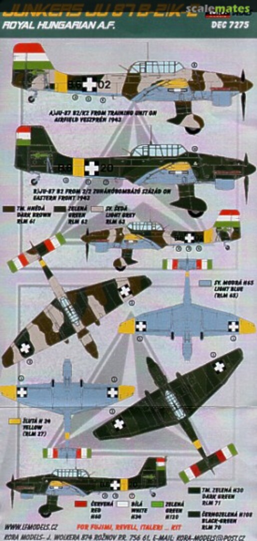 Boxart Junkers Ju-87B-2/K-2 Royal Hungarian Air Force DEC7275 Kora Models Boxart Junkers Ju-87B-2/K-2 Royal Hungarian Air Force DEC7275 Kora Models
