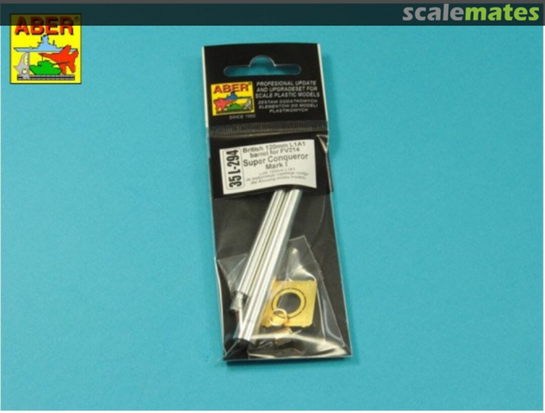 Boxart 120mm L1A1 barrel for FV214 Super Conqueror Mark I 35L294 Aber Boxart 120mm L1A1 barrel for FV214 Super Conqueror Mark I 35L294 Aber