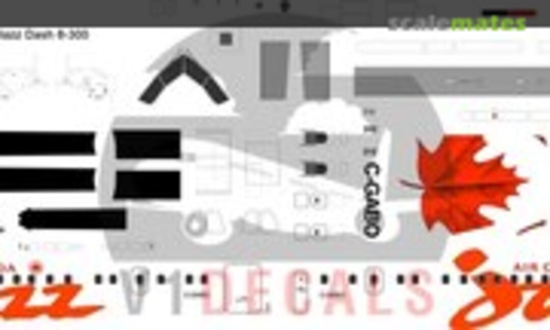 1:72 Air Canada Jazz DeHavilland Dash 8-300 (V1 Decals V1D0258-72) V1D0258-72