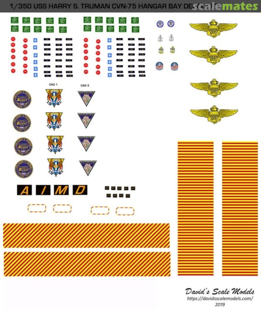 Boxart USS Harry S. Truman CVN-75 Hangar Bay Decal Set CVN-75-HB-350 David's Scale Models Boxart USS Harry S. Truman CVN-75 Hangar Bay Decal Set CVN-75-HB-350 David's Scale Models