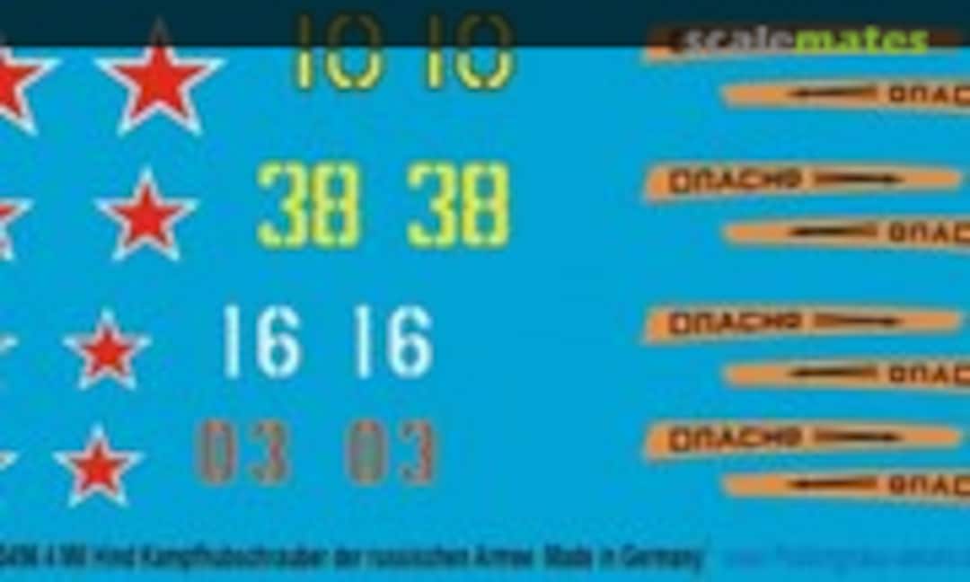 1:100 Mil Mi-24 Hind Kampfhubschrauber der russischen Armee (Peddinghaus-Decals 100 3496) 100 3496