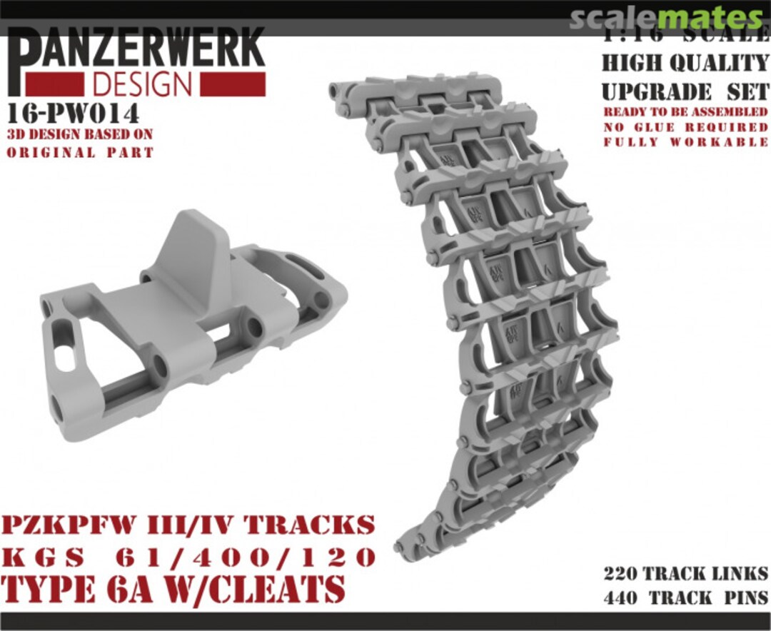 Boxart Panzer III/IV Type 6A Tracks w/cleats 16-PW014 Panzerwerk design Boxart Panzer III/IV Type 6A Tracks w/cleats 16-PW014 Panzerwerk design