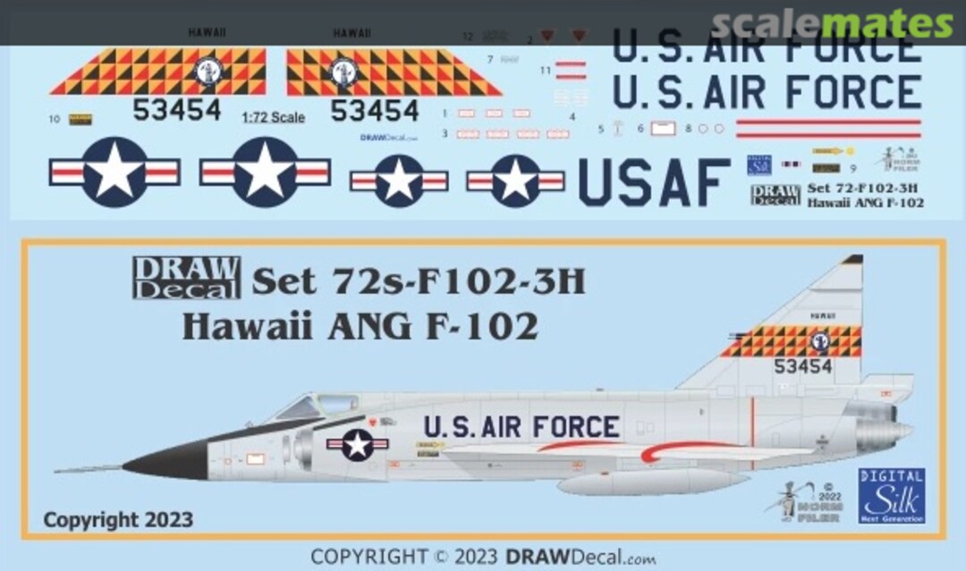 Boxart Hawaii ANG F-102 72-F102-3H Draw Decal Boxart Hawaii ANG F-102 72-F102-3H Draw Decal