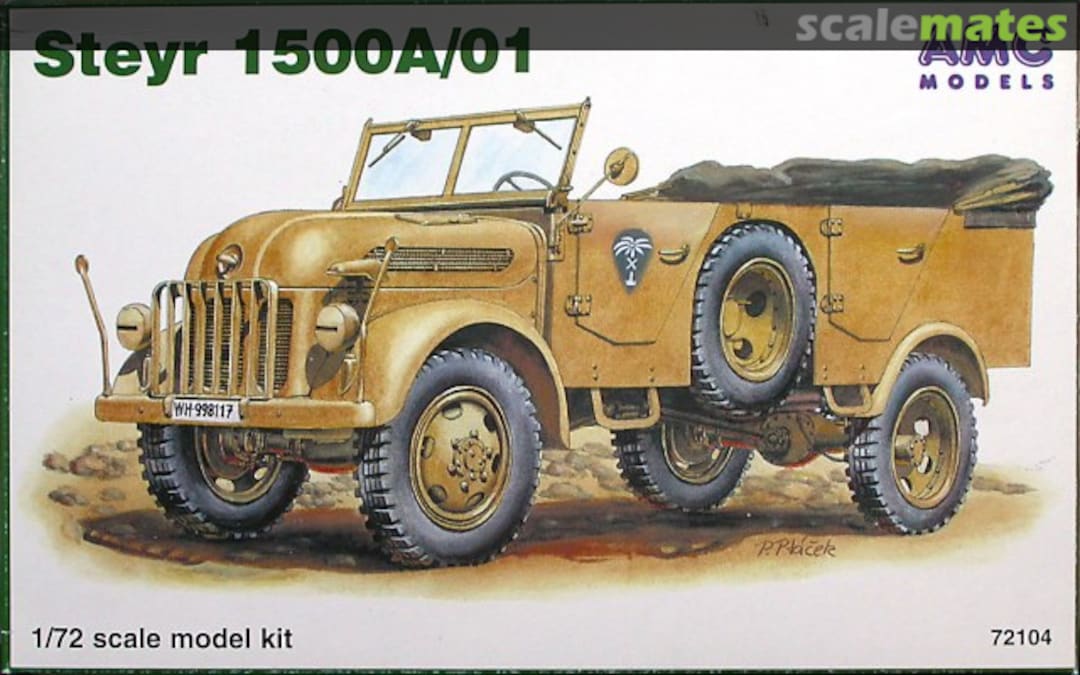 Boxart Steyr 1500 A/02 Mannschaftskraftwagen (Kfz. 70) 72104 AMC Models (CZ) Boxart Steyr 1500 A/02 Mannschaftskraftwagen (Kfz. 70) 72104 AMC Models (CZ)