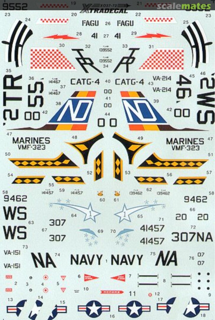 Boxart North American FJ-4B Fury: USN & USMC X72-037 Xtradecal Boxart North American FJ-4B Fury: USN & USMC X72-037 Xtradecal