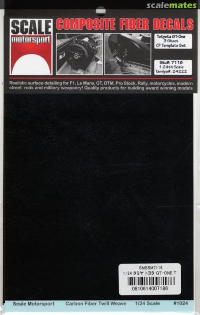 Boxart Toyota GT1 TS020 CF Template set 7118 Scale Motorsport Boxart Toyota GT1 TS020 CF Template set 7118 Scale Motorsport
