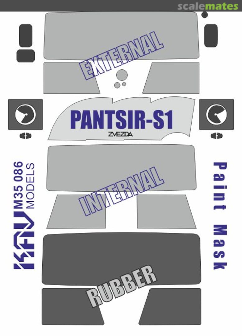 Boxart Paint mask for Pantsir-S1 (Zvezda) KAV M35 086 KAV models Boxart Paint mask for Pantsir-S1 (Zvezda) KAV M35 086 KAV models