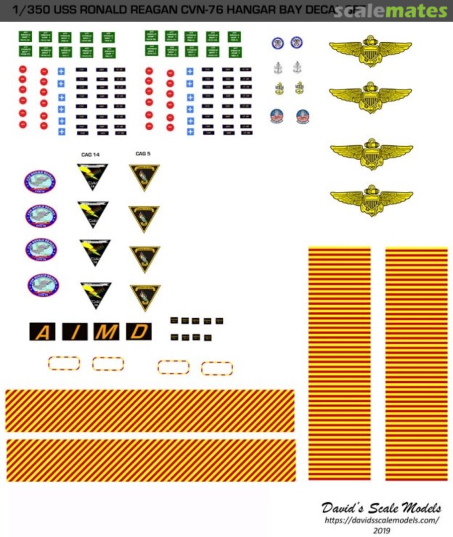 Boxart USS Ronald Reagan CVN-76 Hangar Bay Decal Set CVN-76-HB-350 David's Scale Models Boxart USS Ronald Reagan CVN-76 Hangar Bay Decal Set CVN-76-HB-350 David's Scale Models