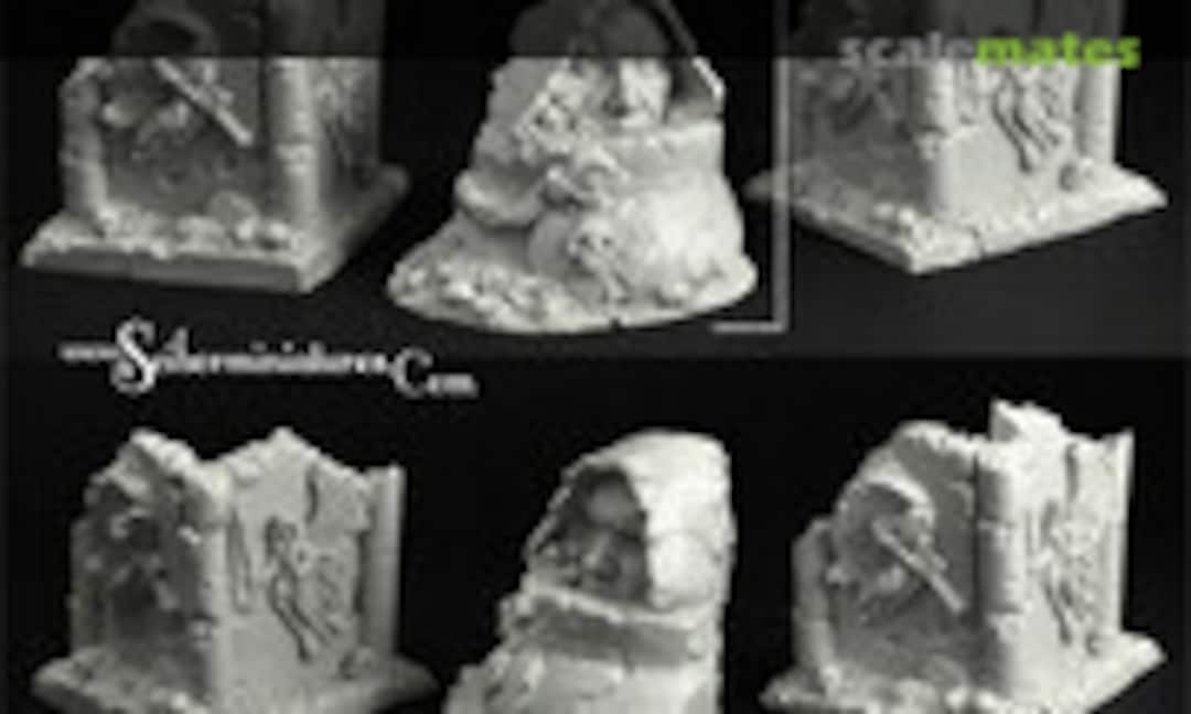No Angels Temple Ruins Terrain #2 (3 pcs) (Scibor Monsterous Miniatures TEAT0003) TEAT0003