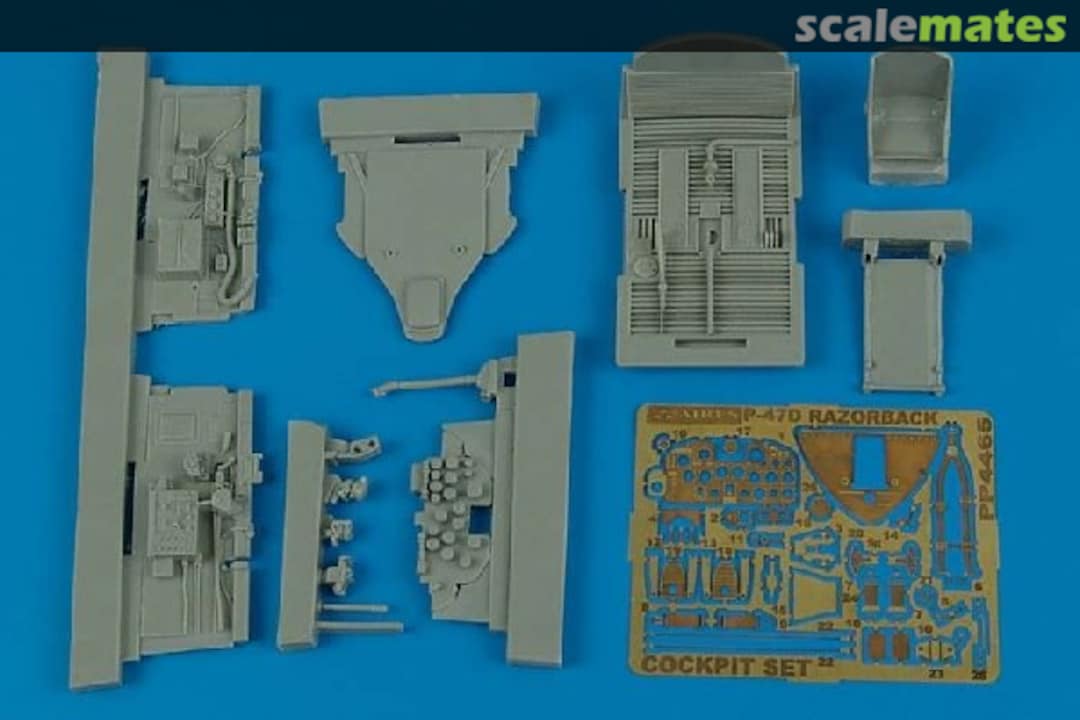 Boxart P-47D Razorback cockpit set 4465 Aires Boxart P-47D Razorback cockpit set 4465 Aires