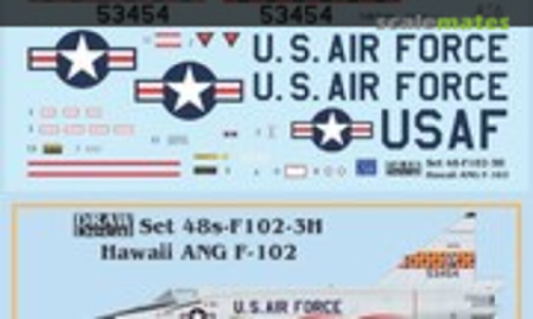 1:48 Hawaii ANG F-102 (Draw Decal 48-F102-3H) 48-F102-3H