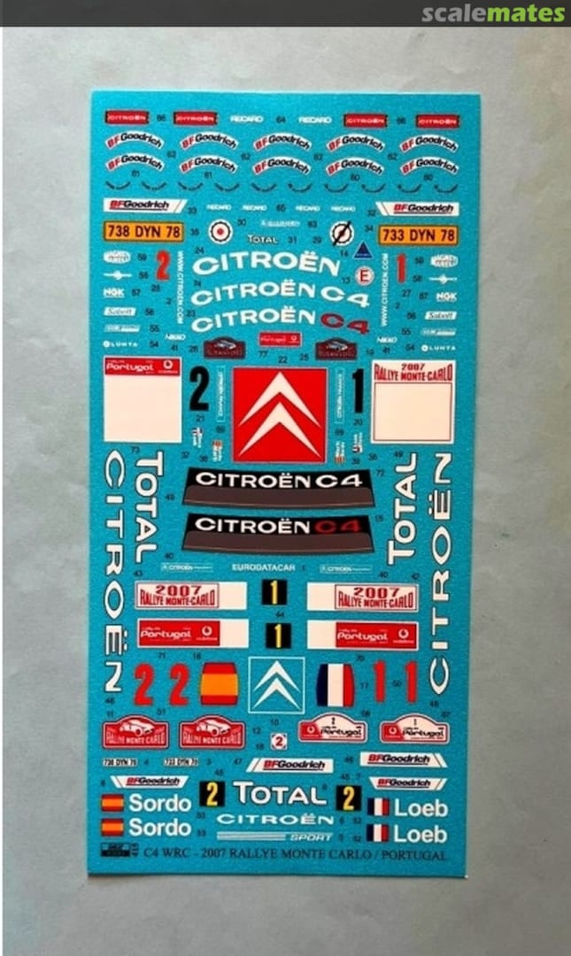 Contents Citroen C4 WRC Citroen Total WRT Team sponsored by Total #1, 2 415 REJI Model Contents Citroen C4 WRC Citroen Total WRT Team sponsored by Total #1, 2 415 REJI Model