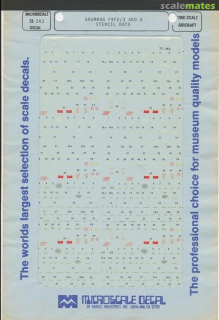 Boxart F9F-2/3/5 Panther Stencil Data 72-343 SuperScale International