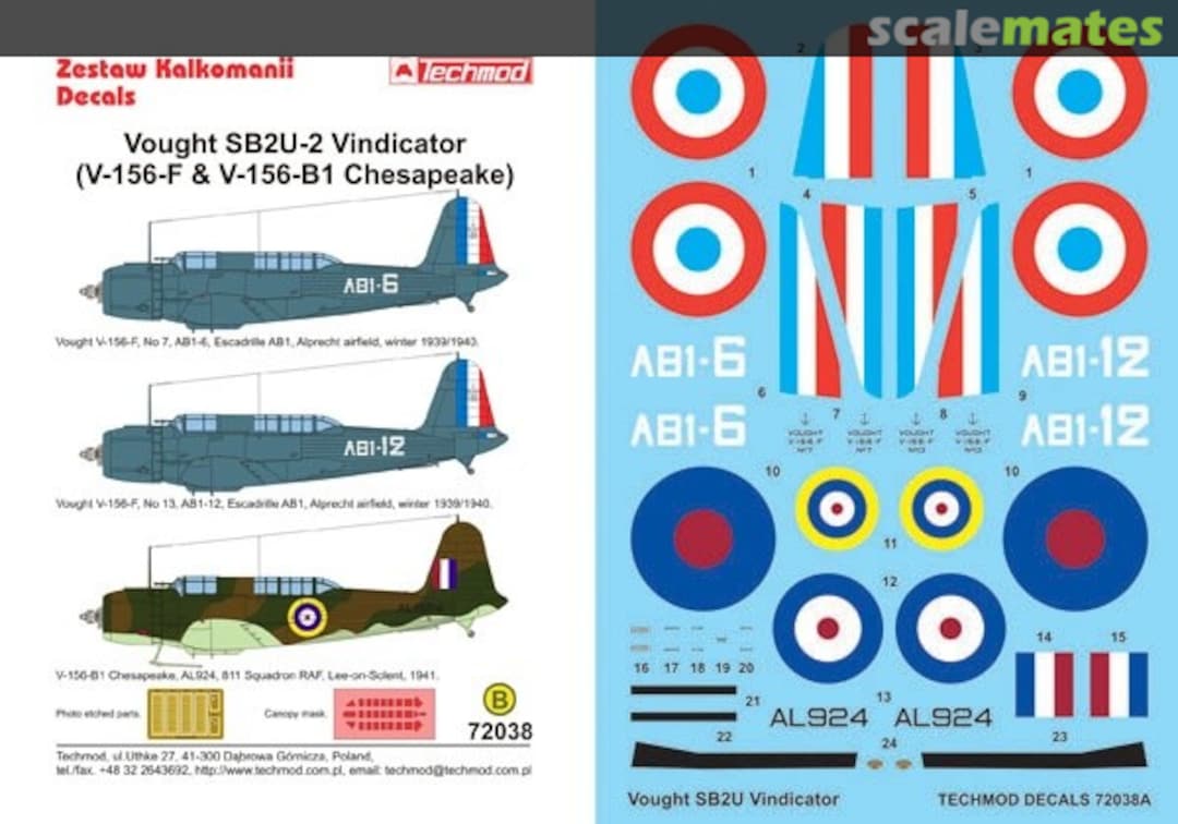 Boxart Vought SB2U-2 Vindicator (V-156 Chesapeake) 72038 Techmod Boxart Vought SB2U-2 Vindicator (V-156 Chesapeake) 72038 Techmod